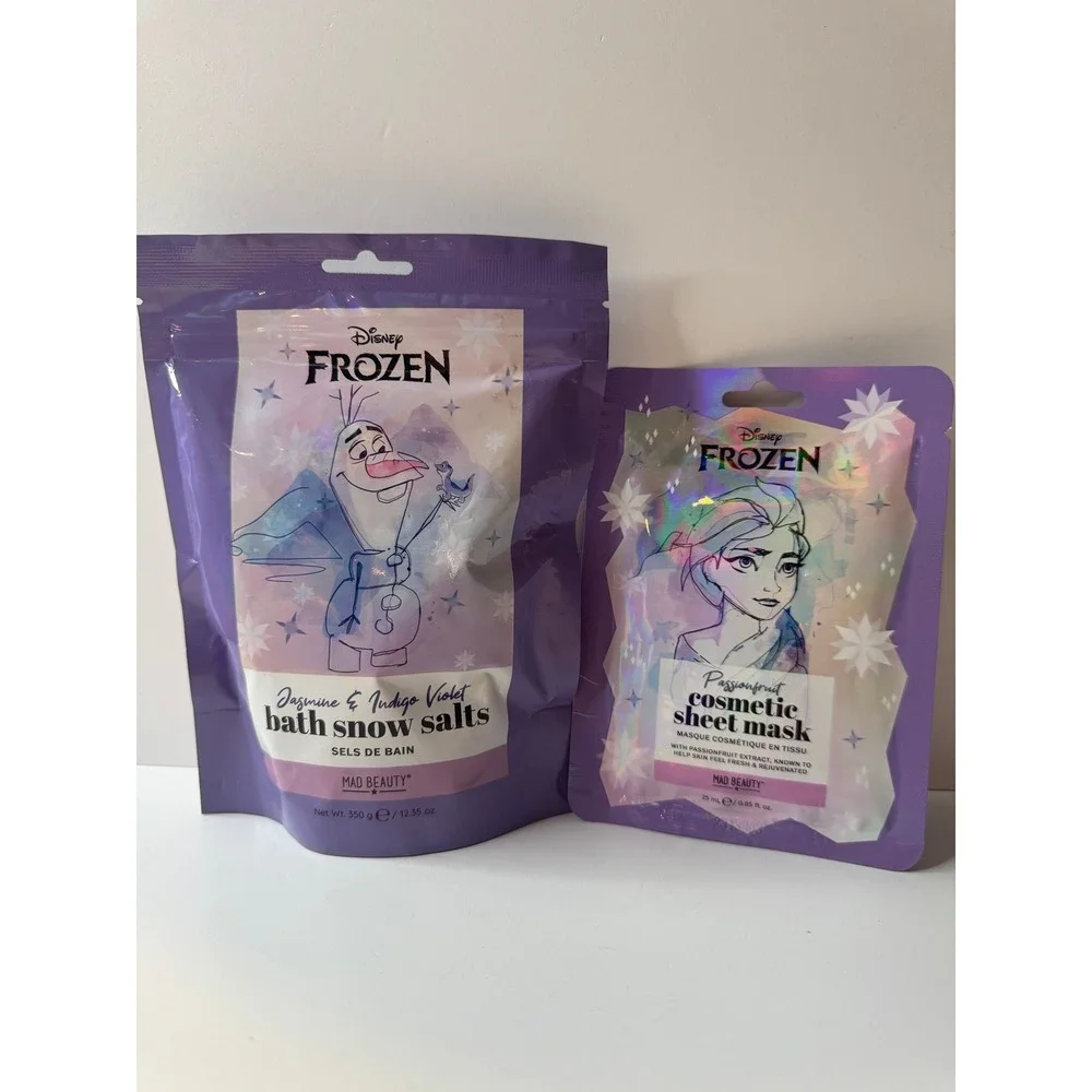 Disney Frozen Bath Gift Set duo | Olaf Bath Snow Salts Elsa‎ Sheet Mask
